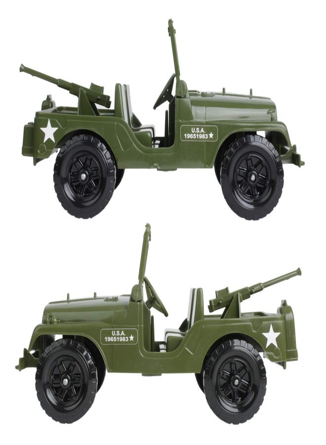 Tim Mee Toy TimMee Recon Patrol M38 Military 4x4 - Olive Green Action Figure Size - Made in USA - Image 4
